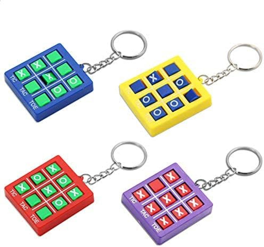 28 Pcs Valentine'S Day Gift Cards with Tic-Tac-Toe Keychain, Valentines Days Keychain Set for Kids Party Favor, Classroom Exchange Prizes, Valentine’S Greeting Cards